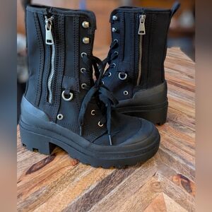 Zara Combat Boots NWOT sz 6 Black